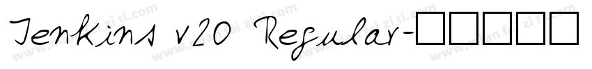 Jenkins v20 Regular字体转换
